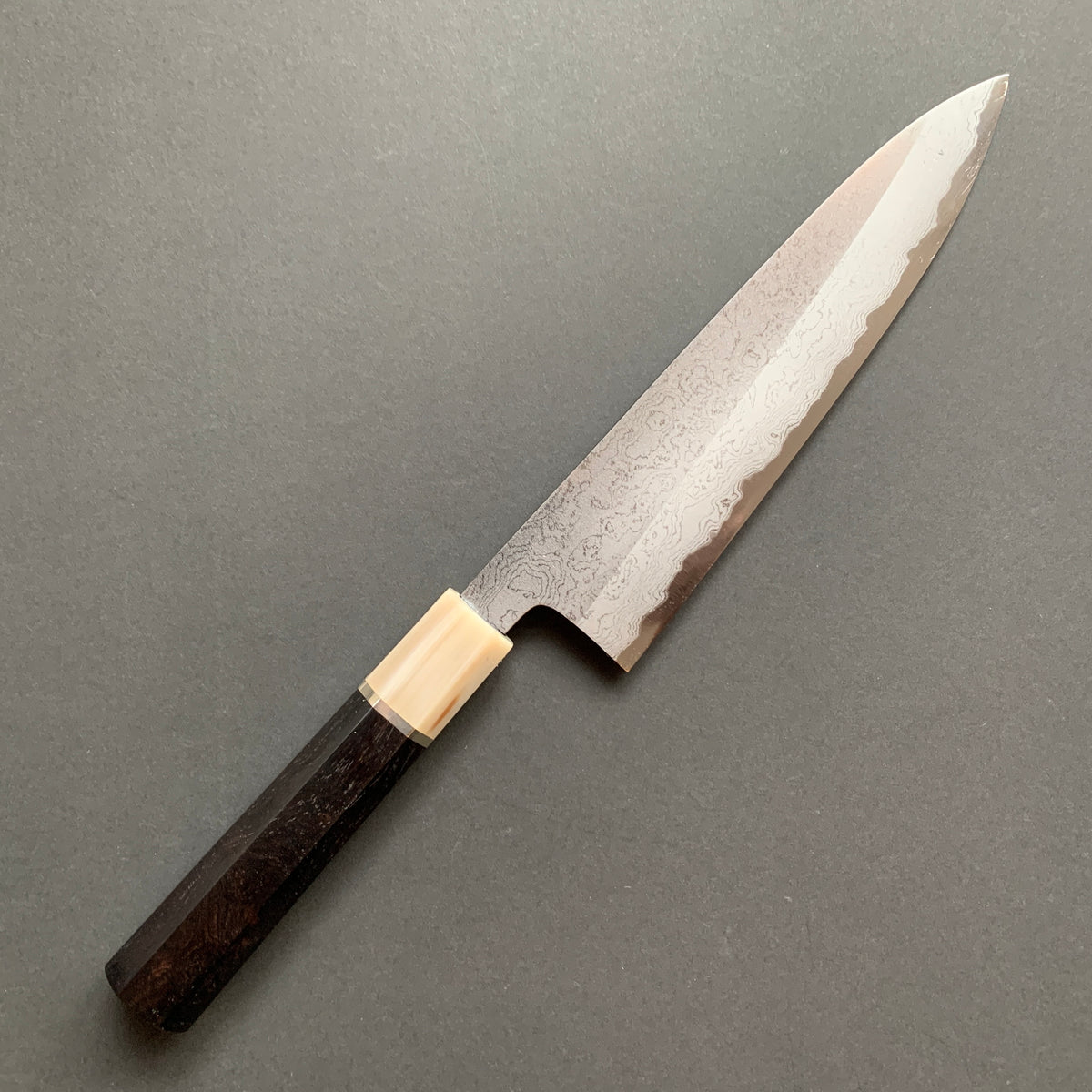 Nishida Iron Clad Shirogami 1 Kurouchi Gyuto 210mm – Sugi Cutlery