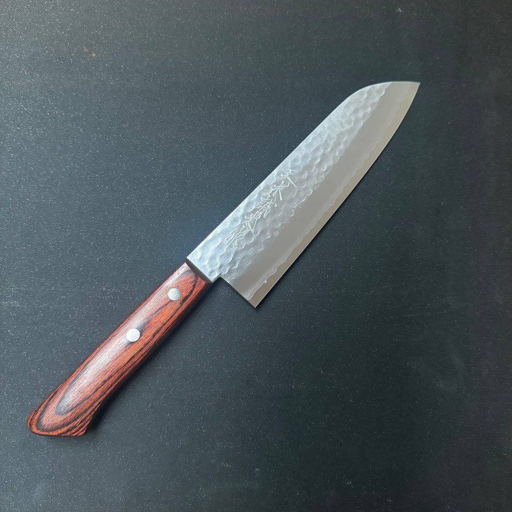 Santoku knife, VG1 stainless steel, Tsuchime finish - Miki Hamono