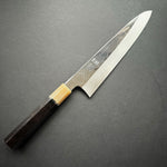 Gyuto knife, Shirogami 3 Honyaki, Polished finish, Ebony handle - Nakagawa Hamono