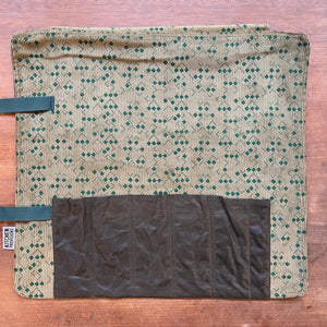 Kitchen Provisions Merch - the knife roll - WAX COTTON / DEADSTOCK SUITING FABRIC - Design B