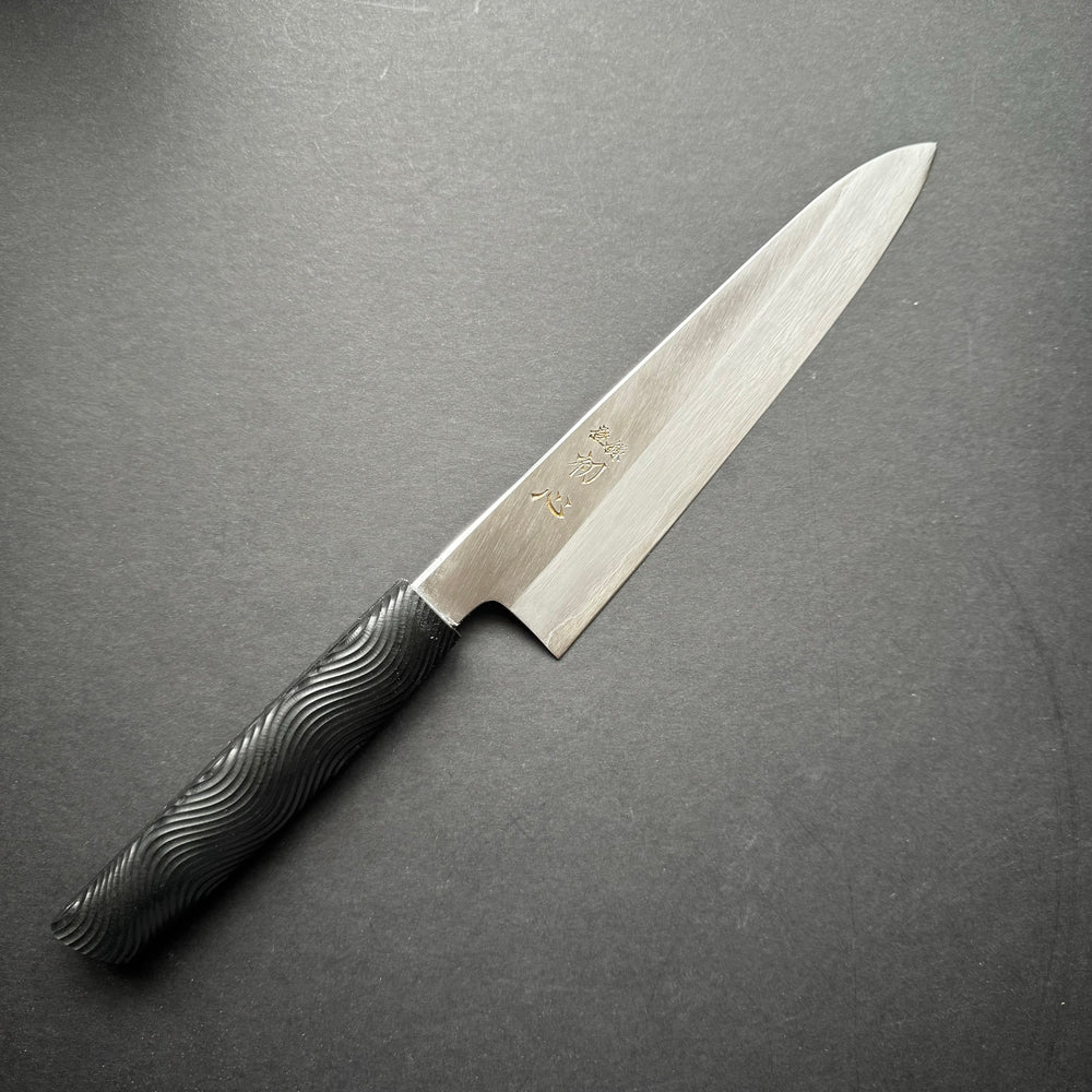 Gyuto knife, Ginsan stainless steel, polished finish, wave design handle - Nakagawa Hamono