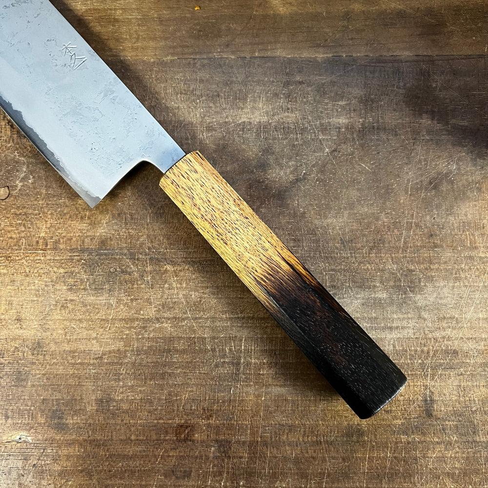 Nakiri knife, Aogami 2 core with Stainless Steel cladding, Nashiji finish - Motokyuuichi