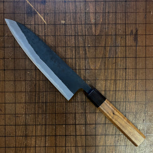 Gyuto knife, Aogami Super with stainless steel cladding, kurouchi finish - Kamo