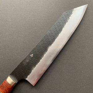 Kiritsuke knife, SG2 powder steel, kurouchi tsuchime finish, Western style Karin handle - Nigara