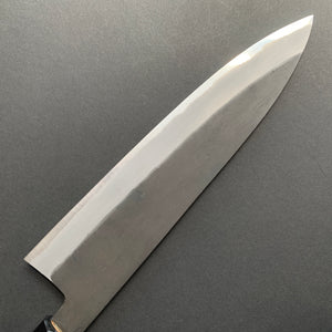 Gyuto knife, Shirogami 2 with stainless steel cladding, Kurouchi finish - Mutsumi Hinoura