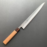 Sujihiki knife, Aogami 2 with stainless steel cladding, nashiji finish - Ittetsu