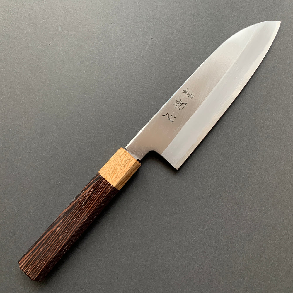 Santoku knife, Aogami 1 carbon steel, Polished finish - Nakagawa Hamono