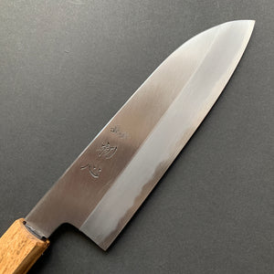 Santoku knife, Aogami 1 carbon steel, Polished finish - Nakagawa Hamono