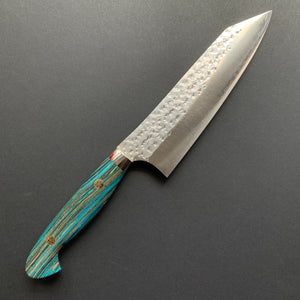 Bunka Knife, Senko SG2 Powder Steel, Tsuchime Finish, Western style Turquoise handle - Yu Kurosaki