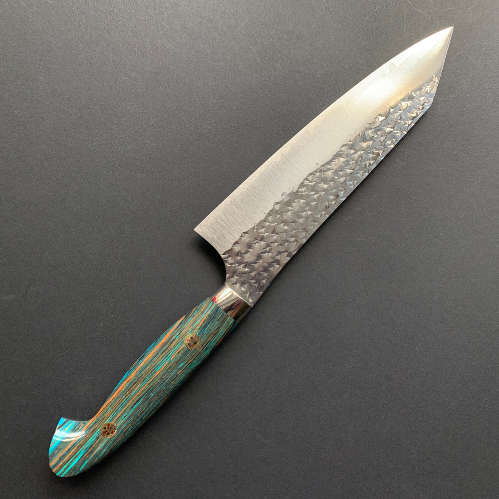 Bunka Knife, Senko SG2 Powder Steel, Tsuchime Finish, Western style Turquoise handle - Yu Kurosaki