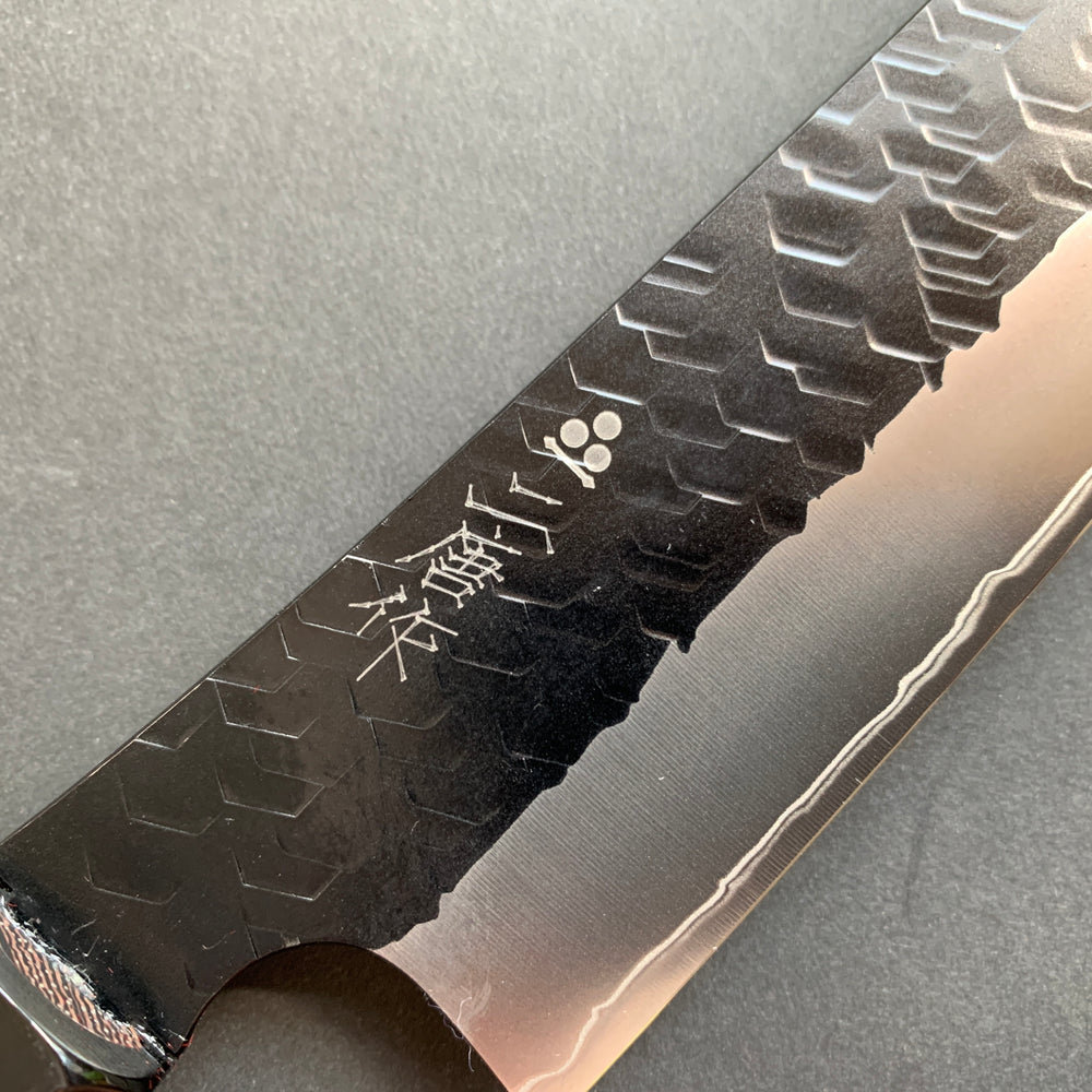 Sakimaru Sujihiki knife, SG2 powder steel, Kurouchi Tsuchime finish - Nigara