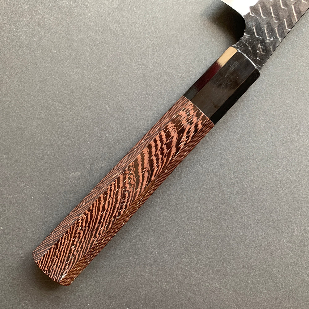 Sakimaru Sujihiki knife, SG2 powder steel, Kurouchi Tsuchime finish - Nigara