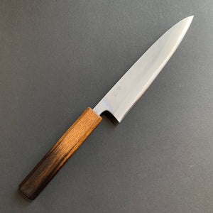 Petty knife, Aogami 2 core with Stainless Steel cladding, Nashiji finish - Motokyuuichi