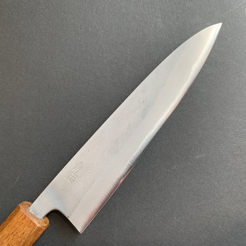 Petty knife, Aogami 2 core with Stainless Steel cladding, Nashiji finish - Motokyuuichi