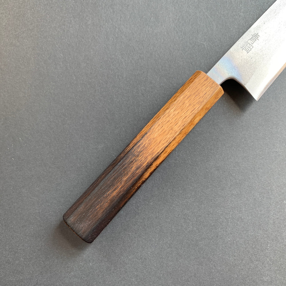 Petty knife, Aogami 2 core with Stainless Steel cladding, Nashiji finish - Motokyuuichi