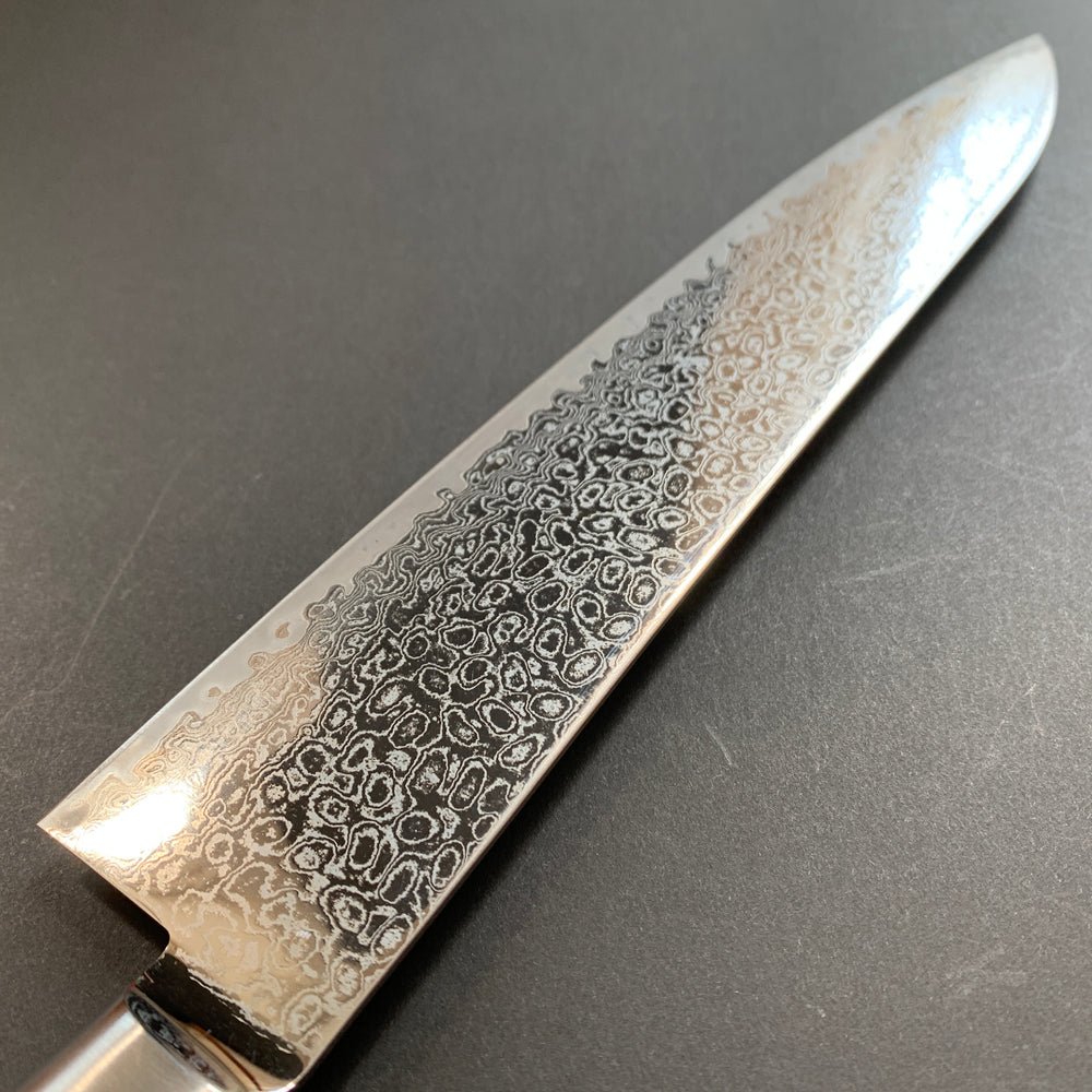 Gyuto knife, AUS10 Stainless Steel, Damascus finish, Western style handle - Tsunehisa