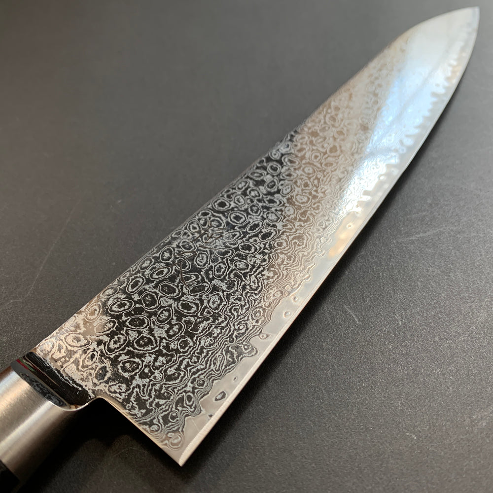 Gyuto knife, AUS10 Stainless Steel, Damascus finish, Western style handle - Tsunehisa