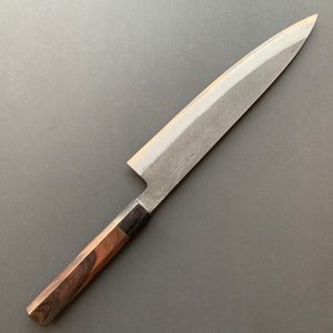 Gyuto knife, Aogami Super with stainless steel cladding, Kurouchi finish - Mutsumi Hinoura