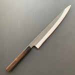 Sujihiki knife, Aogami Super with stainless steel cladding, Kurouchi Nashiji finish - Mutsumi Hinoura