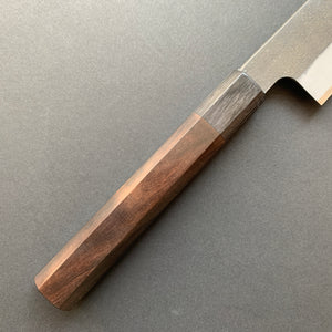 Sujihiki knife, Aogami Super with stainless steel cladding, Kurouchi Nashiji finish - Mutsumi Hinoura