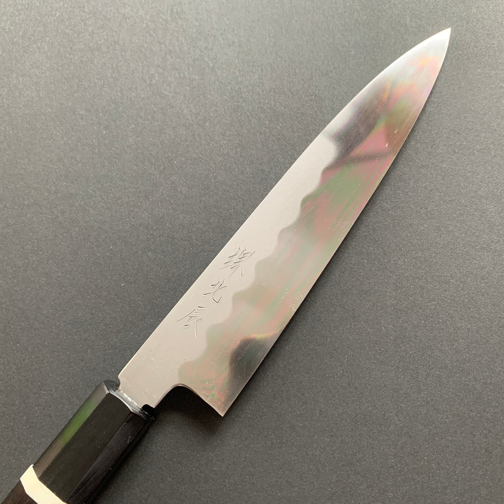 Honyaki Petty knife, Shirogami 3 Carbon steel, mirror polish finish - Ikeda