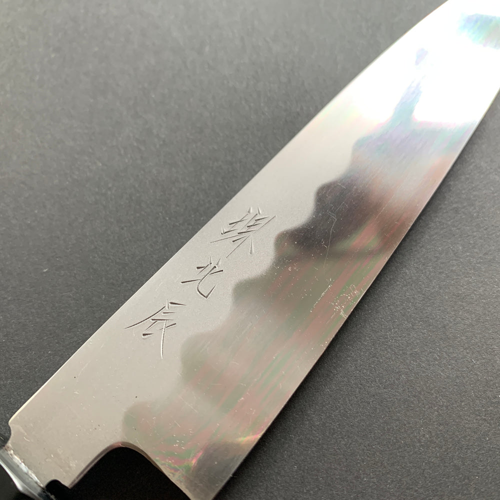 Honyaki Petty knife, Shirogami 3 Carbon steel, mirror polish finish - Ikeda