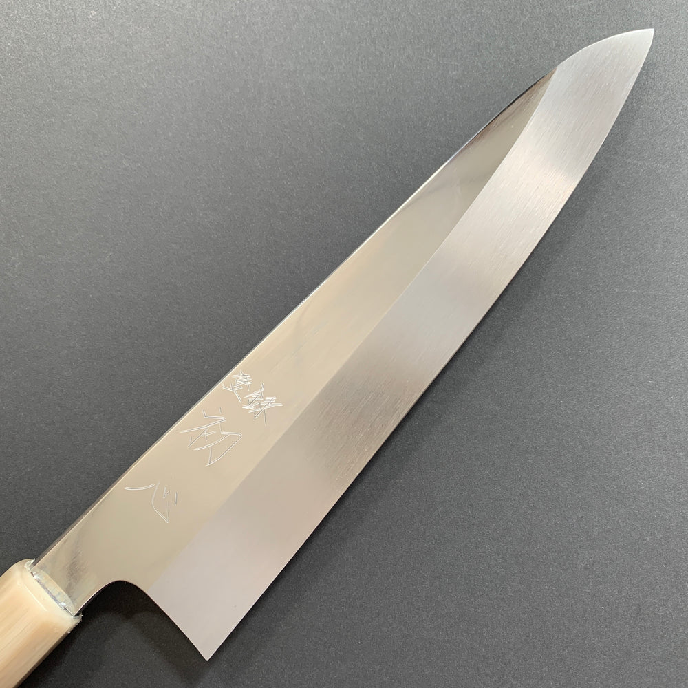 Gyuto knife, Shirogami 1 Honyaki, Polished finish - Nakagawa Hamono