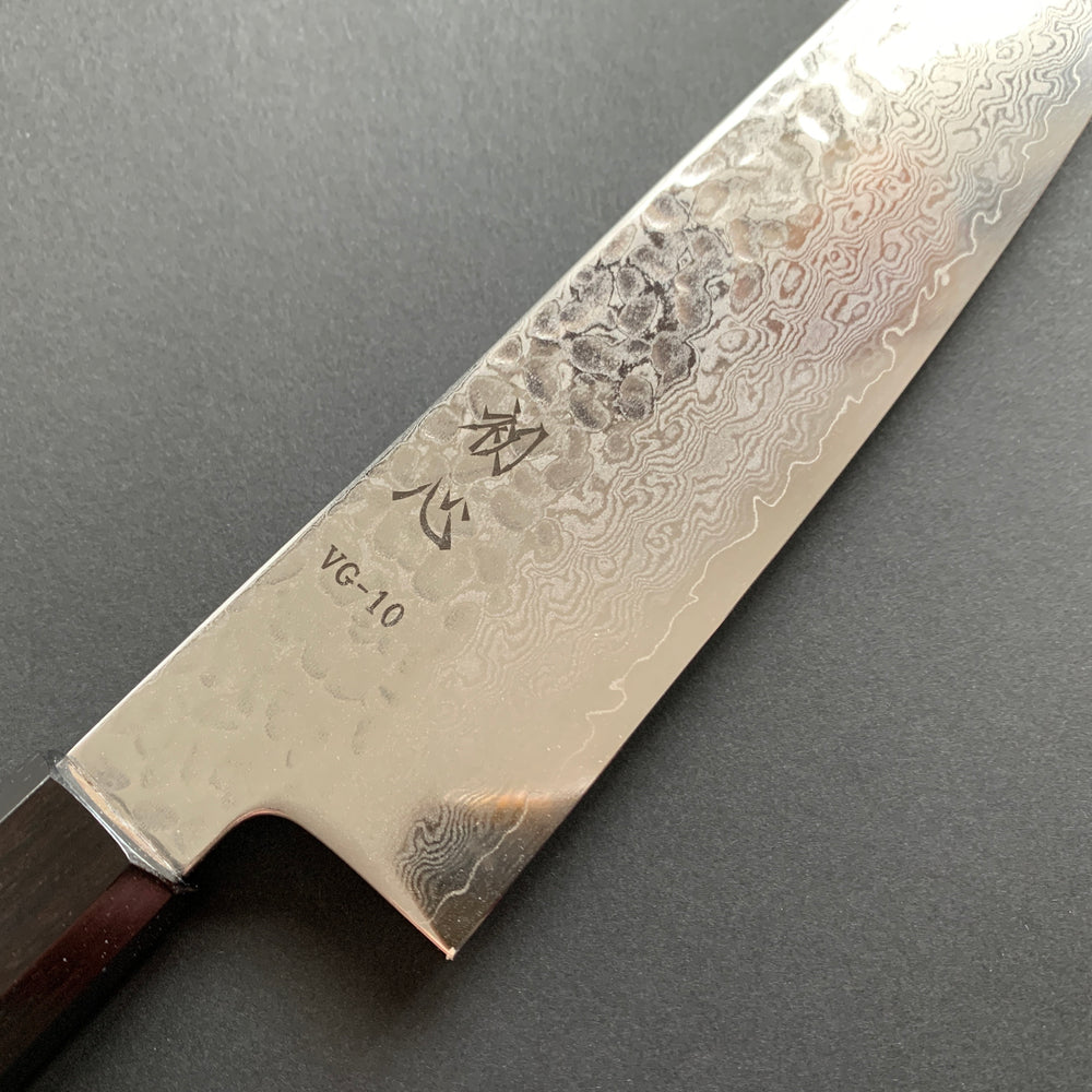 Gyuto knife, VG10 Stainless Steel, Tsuchime Damascus finish, Hayabusa range - Hatsukokoro