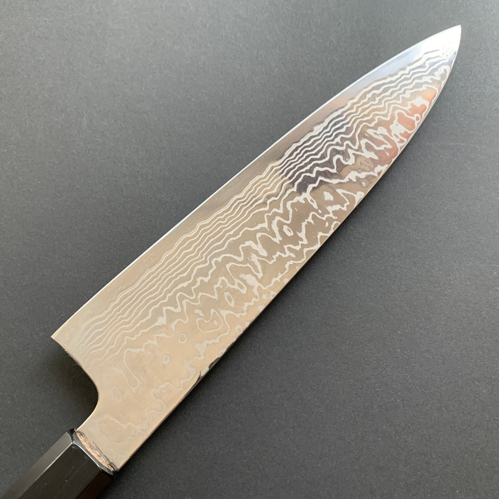 Gyuto knife, FAXR2 Stainless Steel, Damascus finish - Hatsukokoro