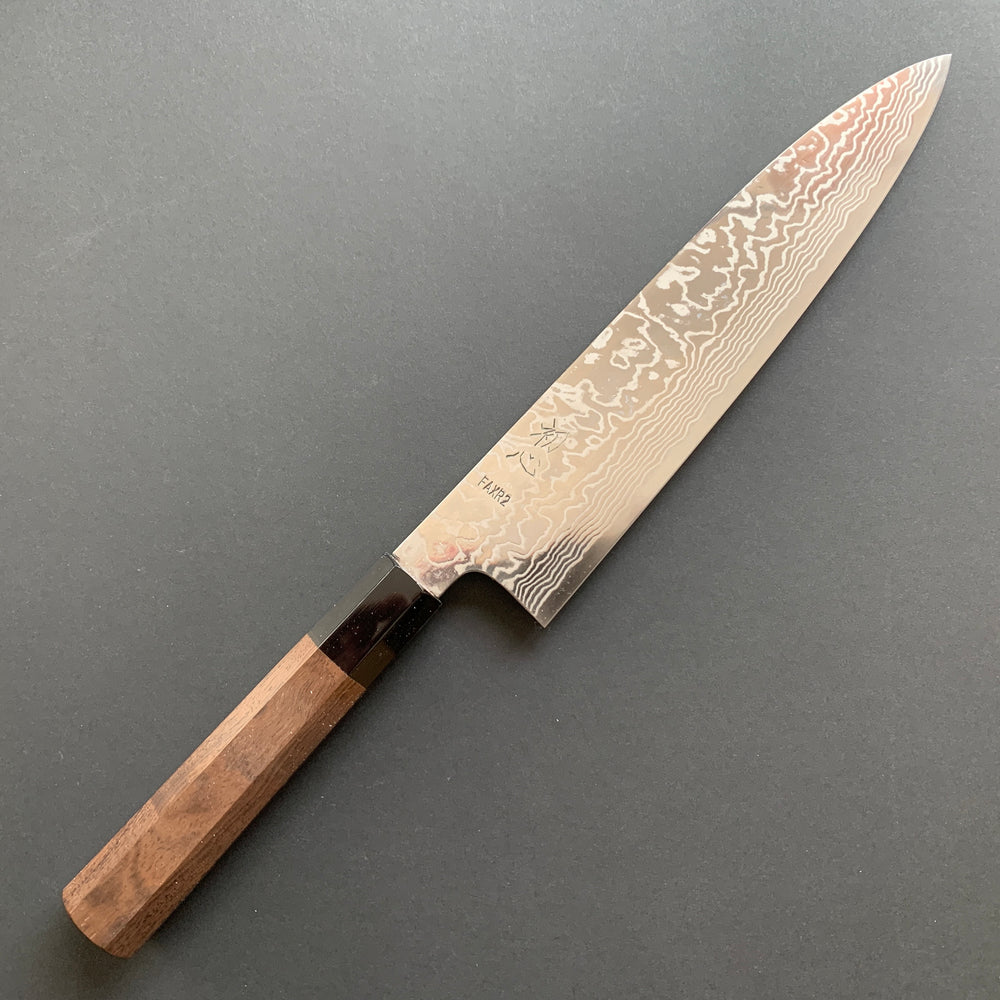 Gyuto knife, FAXR2 Stainless Steel, Damascus finish - Hatsukokoro