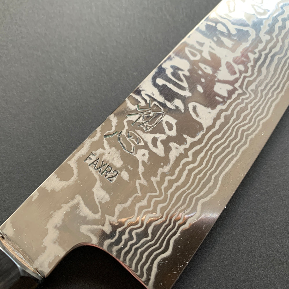 Kiritsuke Gyuto knife, FAXR2 Stainless Steel, Damascus finish - Hatsukokoro