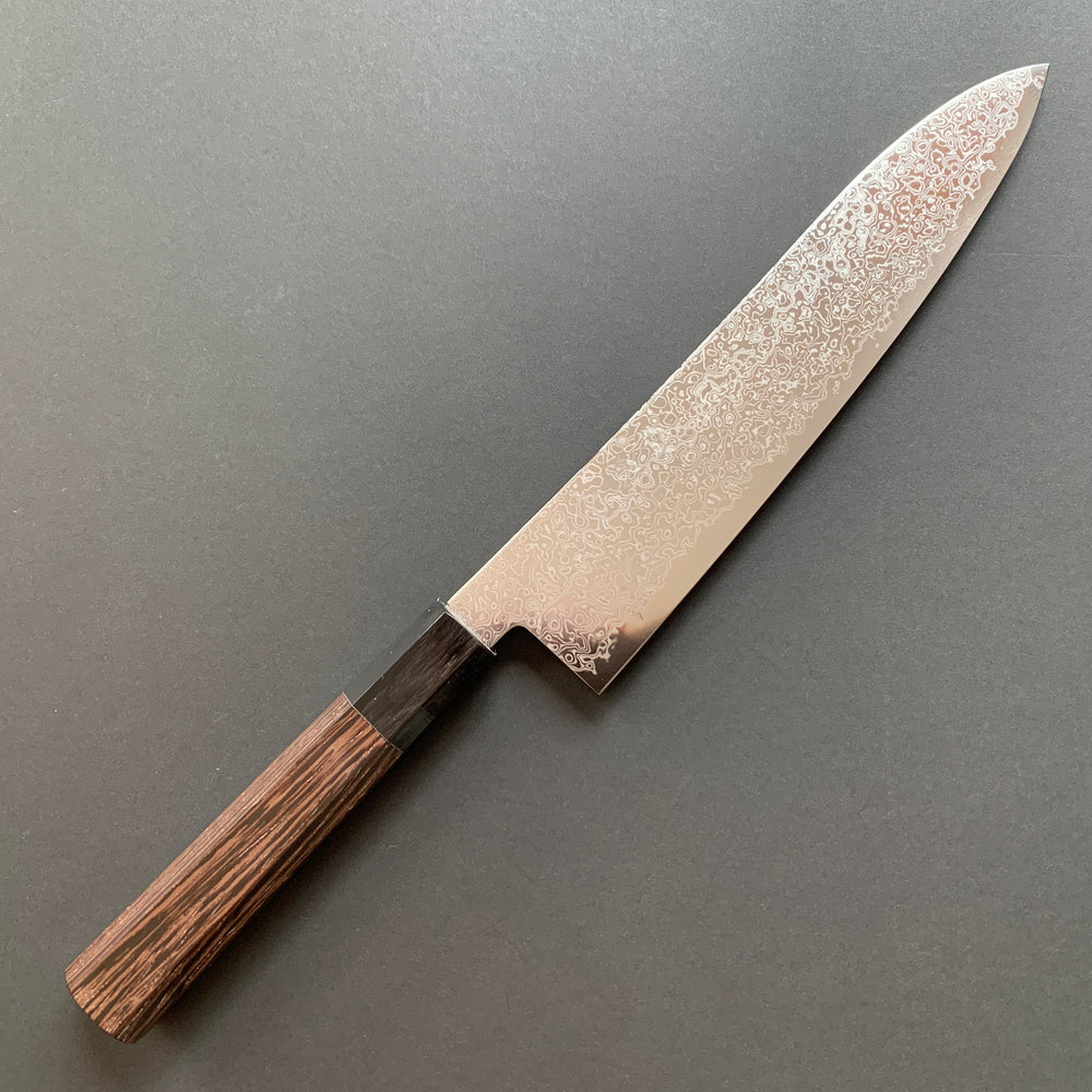 Gyuto knife, SG2 stainless steel, Damascus finish, Saihyo range - Hatsukokoro