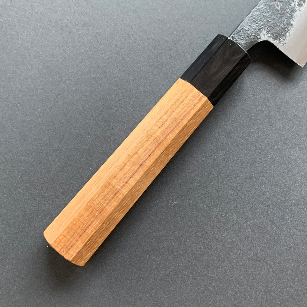 Ko Bunka knife, Aogami 2 with iron cladding, Kurouchi finish, Kurogane range - Hatsukokoro