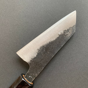 Ko Bunka knife, Aogami 2 with iron cladding, Kurouchi finish, Kurogane range - Hatsukokoro