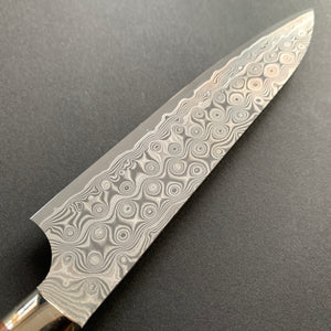 Petty knife, SG2 powder steel, Damascus finish, Western style Karin handle - Nigara