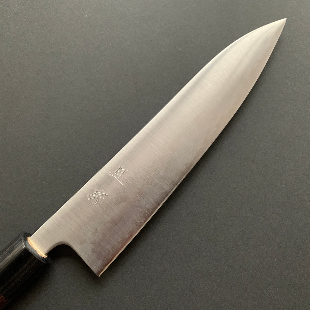 Gyuto knife, Aogami Super with stainless steel cladding, migaki finish - Akifusa