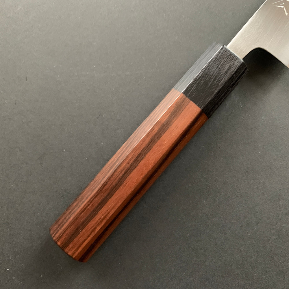 Petty knife, Aogami 2 core with soft Iron cladding, Migaki finish - Wakui