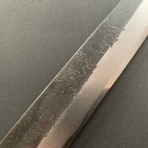 Sujihiki knife, Aogami 2 with Iron cladding, Kurouchi and Nashiji finish - Wakui