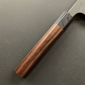 Gyuto knife, Aogami 2 with Iron cladding, Kurouchi and Nashiji finish - Wakui