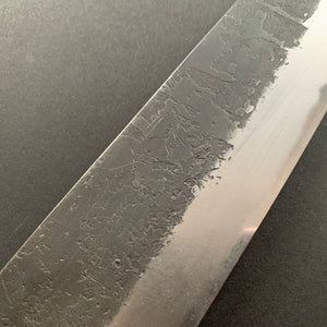 Gyuto knife, Aogami 2 with Iron cladding, Kurouchi and Nashiji finish - Wakui