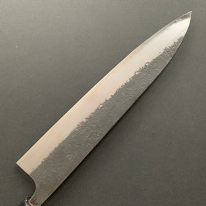 Gyuto knife, Aogami 2 with Iron cladding, Kurouchi and Nashiji finish - Wakui