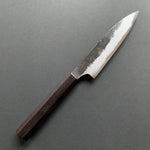 Petty knife, Shirogami 2 with iron cladding, Nashiji Kurouchi finish - Naoki Mazaki