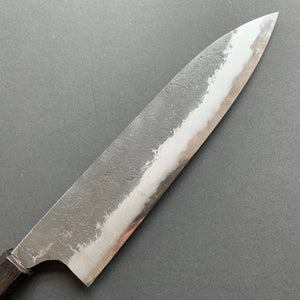 Gyuto knife, Shirogami 2 with iron cladding, Nashiji Kurouchi finish - Naoki Mazaki