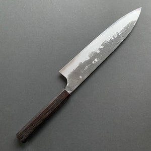 Gyuto knife, Shirogami 2 with iron cladding, Nashiji Kurouchi finish - Naoki Mazaki