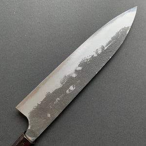 Gyuto knife, Shirogami 2 with iron cladding, Nashiji Kurouchi finish - Naoki Mazaki