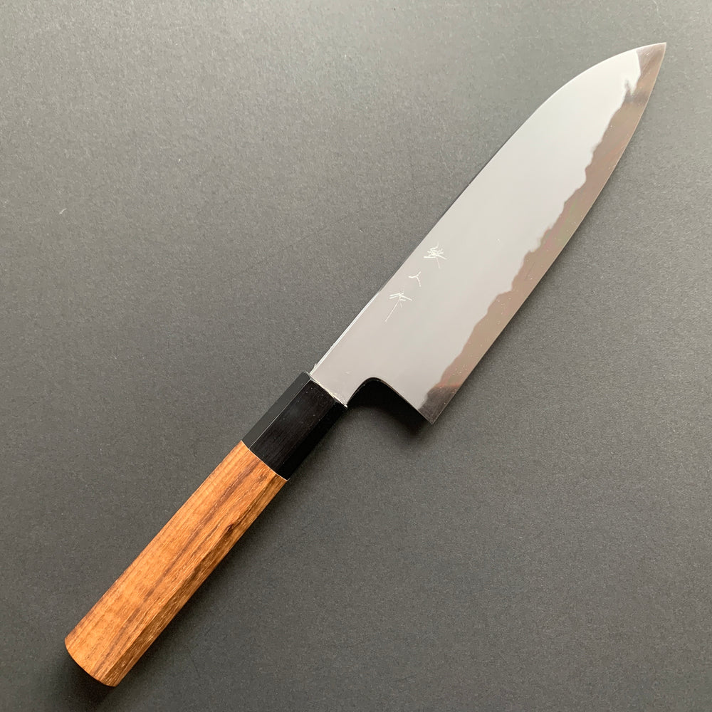 Santoku Knife, Aogami 2 with Iron cladding, Kasumi finish - Tetsujin Hamono