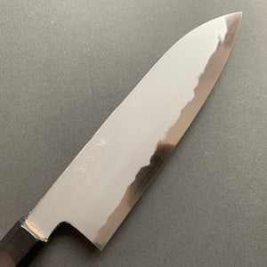 Santoku Knife, Aogami 2 with Iron cladding, Kasumi finish - Tetsujin Hamono