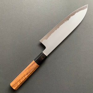 Santoku Knife, Aogami 2 with Iron cladding, Kasumi finish - Tetsujin Hamono