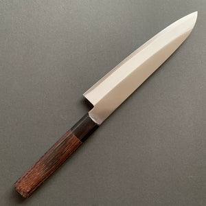 Gyuto knife, Aogami Super carbon steel core with stainless steel cladding, Polished finish - Miki Hamono