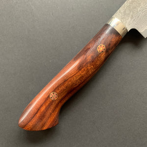 Sujihiki knife, SG2 powder steel, Damascus finish, Western style Desert Ironwood handle - Shigeki Tanaka